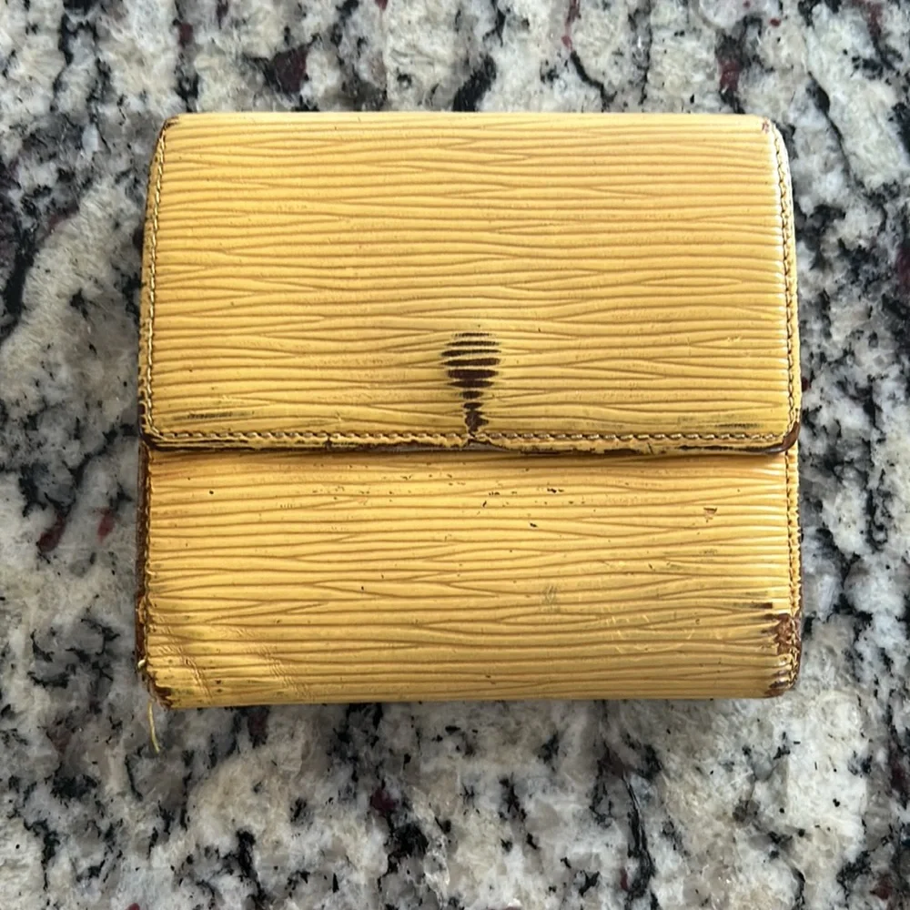 Louis Vuitton Yellow Epi Snap Wallet